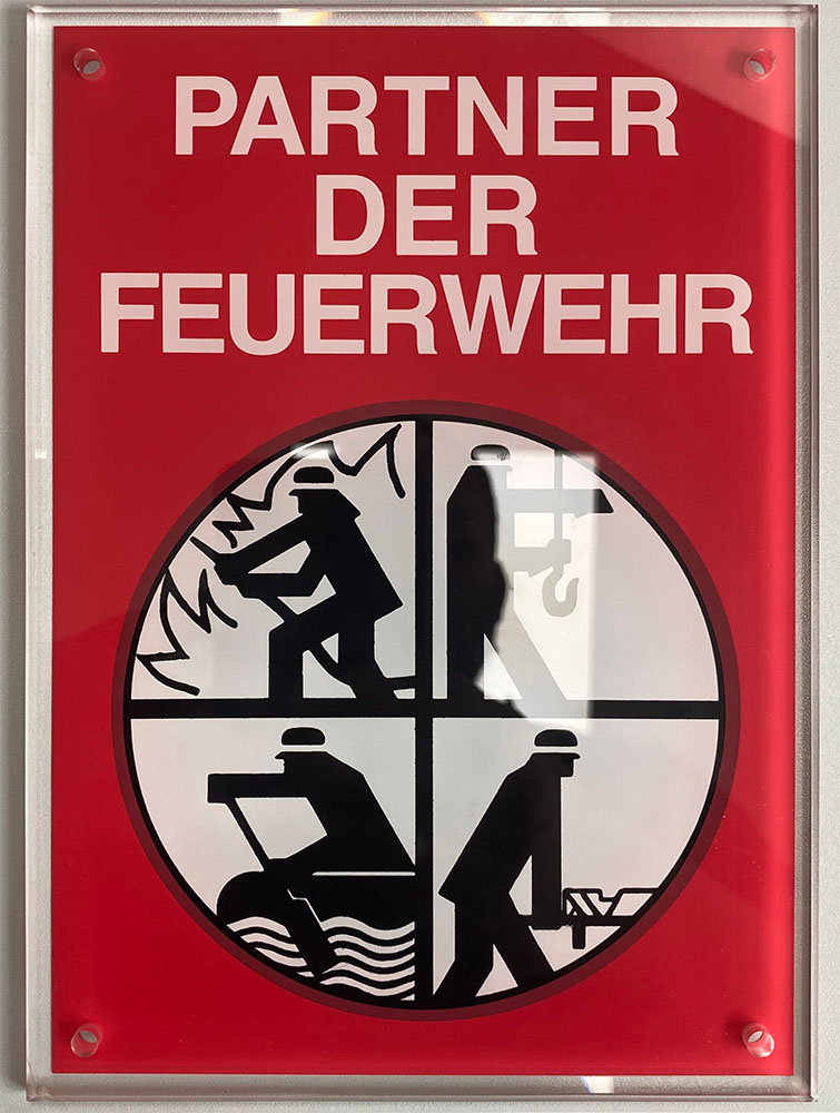 Schild Partner der Feuerwehr